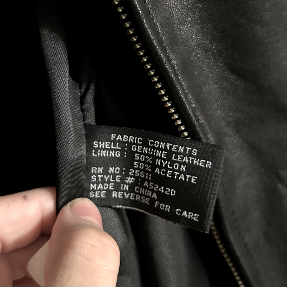 Avanti / Vintage Black Leather Jacket size XL - Picture 4 of 8